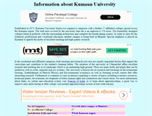 Tablet Screenshot of kumaununiversity.org